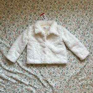 Epic Threads White Faux Fur Jacket Sz 2T